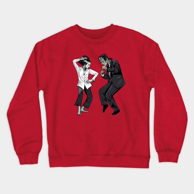 Pulp Frankenstein Halloween Crewneck Sweatshirt by FanboyMuseum